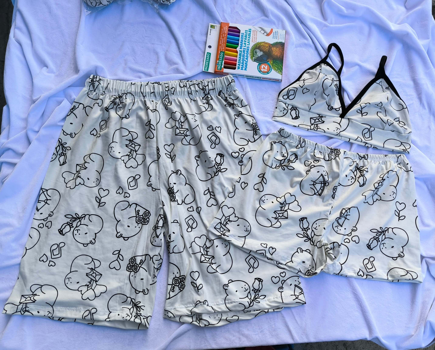 🎨2 PIEZAS DE Pijama Coloreable para Parejas  ENVIO GRATIS