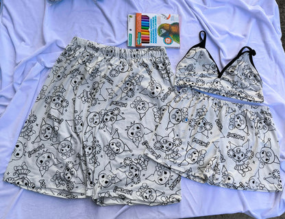🎨2 PIEZAS DE Pijama Coloreable para Parejas  ENVIO GRATIS
